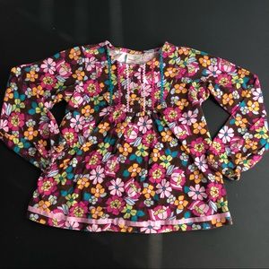 Hanna Andersson Floral Tunic Top Size 6 (120)